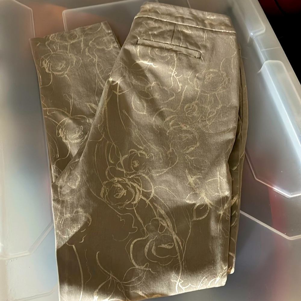 Alfani Floral Metallic pants